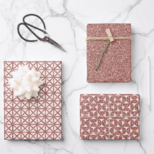 Dazzling Rose Gold Wrapping Paper Sheets