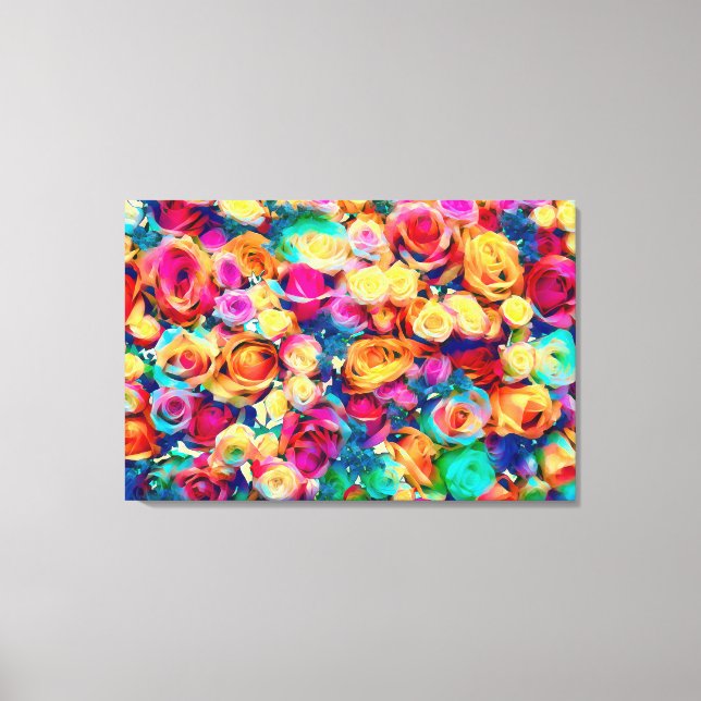 Dazzling Roses Canvas Print (Front)