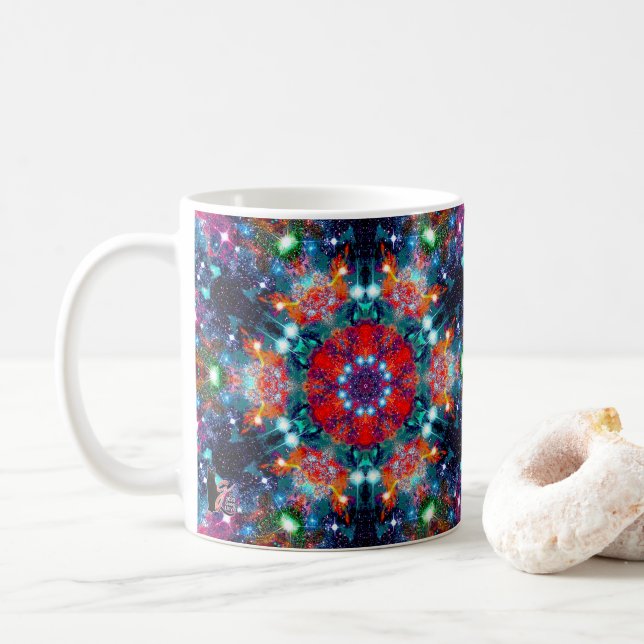 Dazzling Stellar Kaleid Coffee Mug (With Donut)