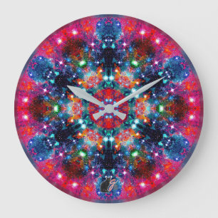 Dazzling Stellar Kaleid Large Clock