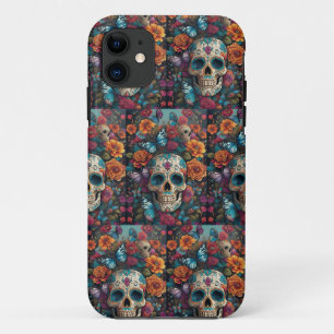 Dazzling Sugar Skull Art: Day of the Dead Pattern iPhone 11 Case