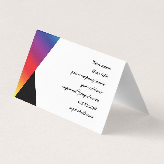 dazzling sunset color inspired business card (Back)