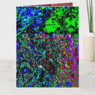 Dazzling textured Folded Greeting Card,Rich blue  Card