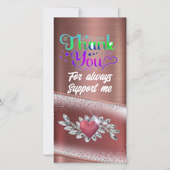 "Dazzling Thanks" Thank You Card (Front)
