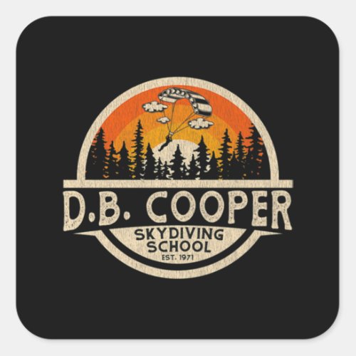 DB Cooper Classic  Square Sticker