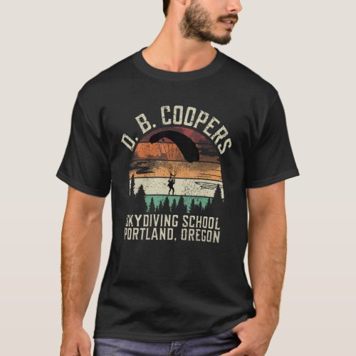 Db Cooper Skydiving School Vintage Portland Oregon T_Shirt