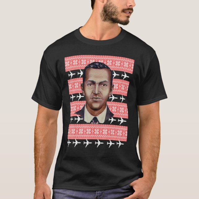 DB Cooper Ugly Christmas Sweater High Jacker Plane (Front)