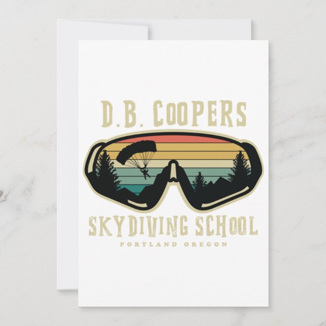 DB coopers skydiving school Portland oregon  Invitation (Front)