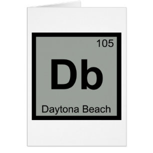 Db - Daytona Beach Florida City Chemistry Symbol