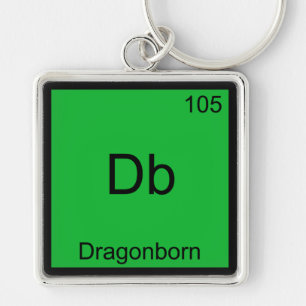 Db - Dragonborn Funny Chemistry Element Symbol Tee Keychain