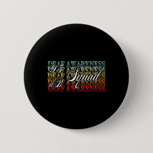 Db Squad Hand Sign Language Hearing Loss Awareness Button