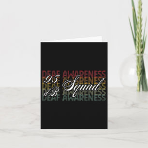 Db Squad Hand Sign Language Hearing Loss Awareness Card