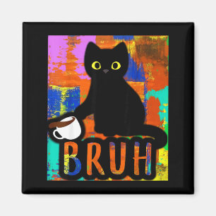 Dba-art Cute Kitten Costumes Vintage Cat Bruh Colo Magnet