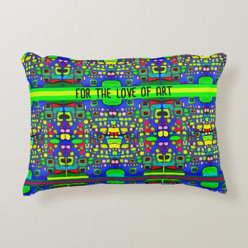 DBL_sided artsy fun multicolor popular pattern  Accent Pillow