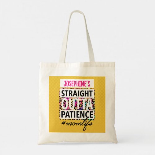 DBL_sided quote momlife pop_art style custom text Tote Bag