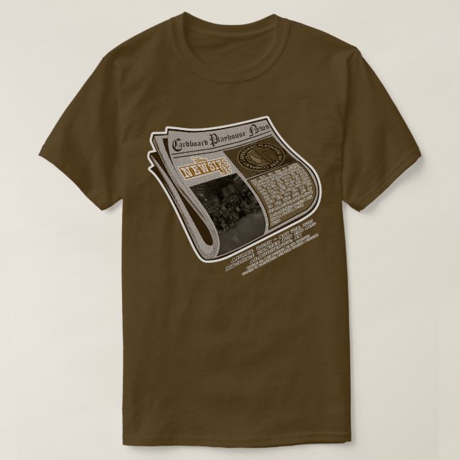 dboard Playhouse Theatre Company Newsies Jr Show S T-Shirt (Design Front)