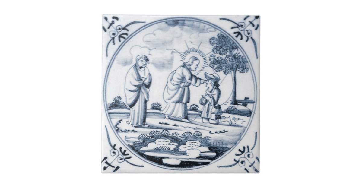 DBT06 Delft Biblical Design Ceramic Tile | Zazzle