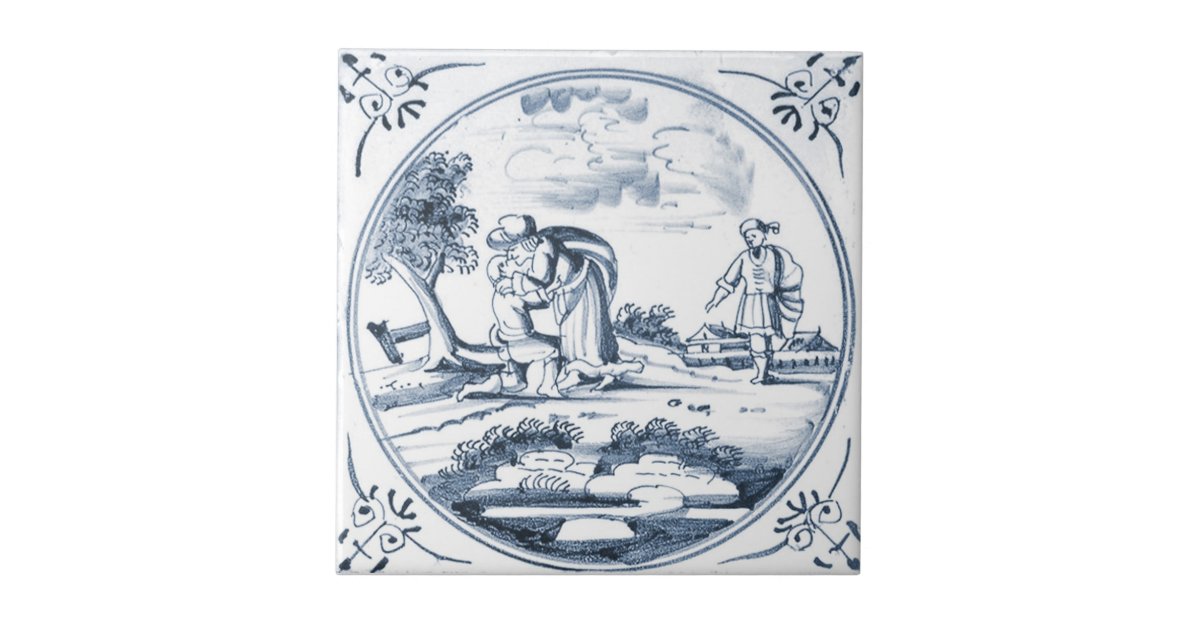 DBT07 Delft Biblical Design Ceramic Tile | Zazzle