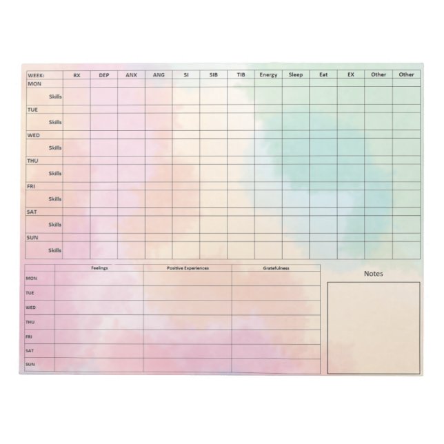 DBT Dairy Card Notepad - 40 Sheets Colors (Front)