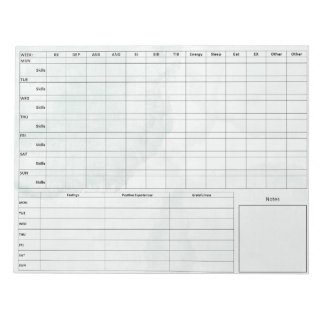 DBT Dairy Card Notepad - 40 Sheets Green Marble