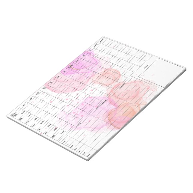 DBT Diary Card Notepad for Mental Health Tracking  (Angled)