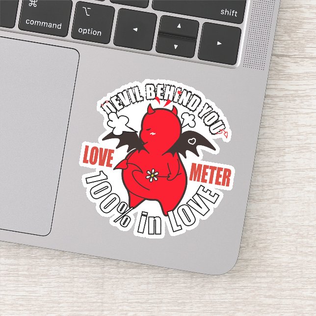 DBY's LOVE METER 100% Sticker (Detail)