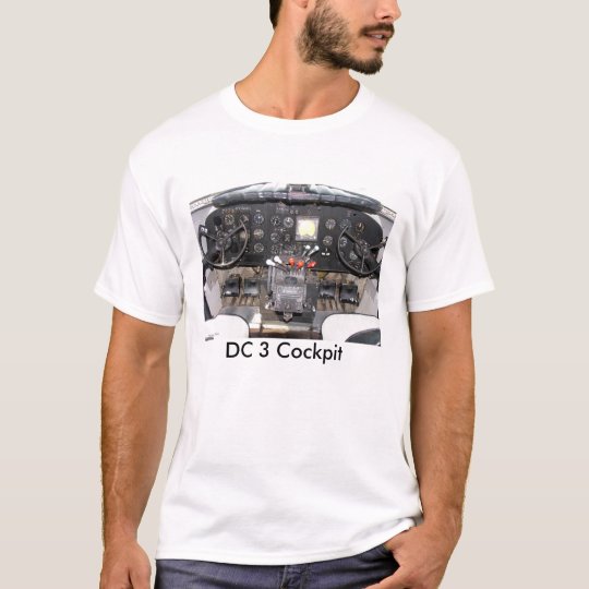 DC-3 Cockpit, DC 3 Cockpit T-Shirt