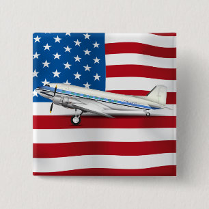 DC-3 PINBACK BUTTON