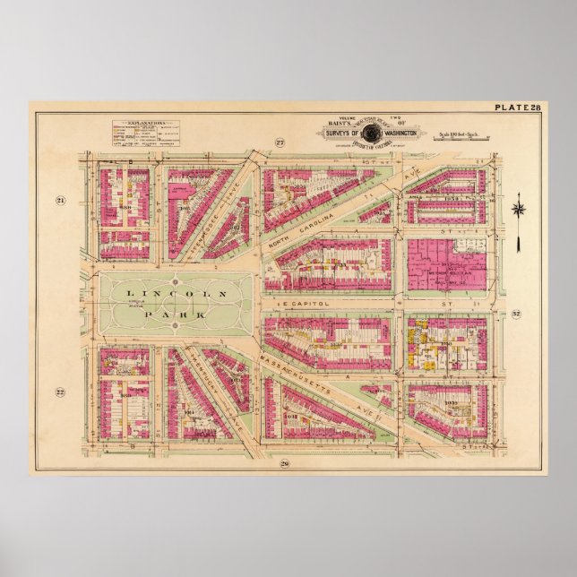 DC Capitol Hill Neighb. (Baist) 1919 BigMapBlog Poster (Front)