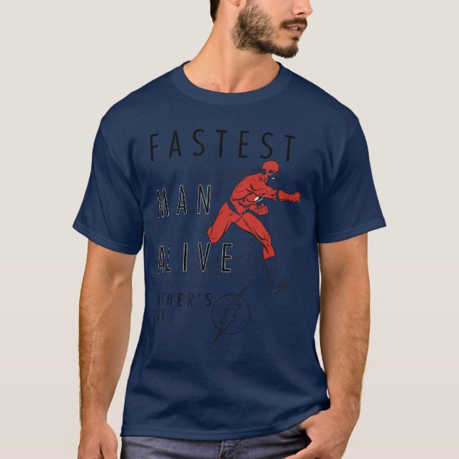 DC Comics Fathers Day Flash Fastest Man Alive frie T-Shirt (Front)