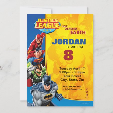 Dc Comics | Justice League - Birthday Invitation