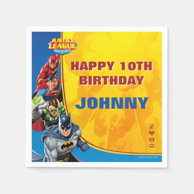 DC Comics | Justice League - Birthday Napkins (Front)