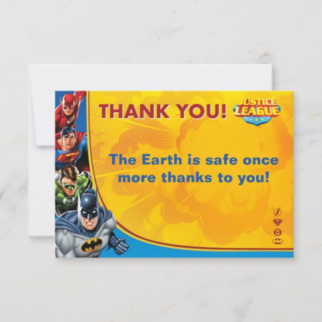 DC Comics | Justice League - Birthday Thank You Card (Front)