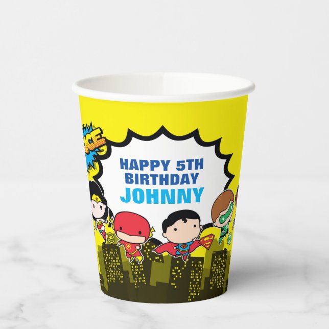 DC Comics | Justice League - Chibi Birthday Paper Cups (Left)