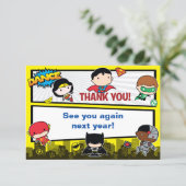 DC Comics | Justice League - Chibi Birthday Thank You Card (Standing Front)