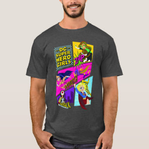 DC Comics Super Hero Girls Comic Panels vintage T-Shirt