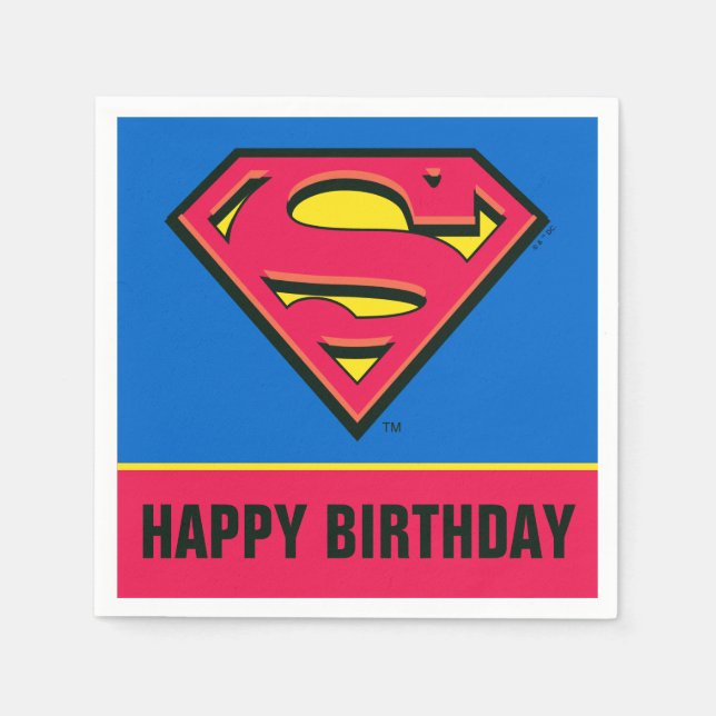 DC Comics | Superman | Classic Logo Paper Napkins (Front)