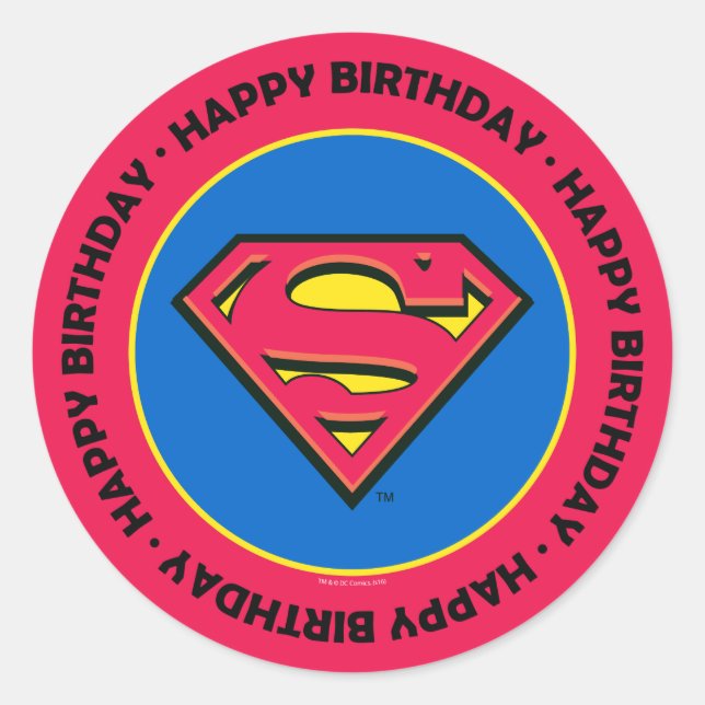 DC Comics | Superman | Classic Logo Round Sticker (Front)