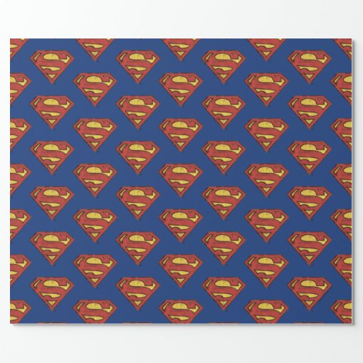 DC Comics | Superman | Grunge Black Logo Wrapping Paper | Zazzle