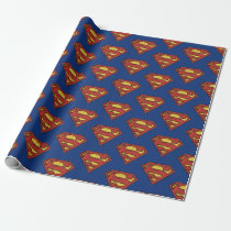 DC Comics | Superman | Grunge Black Logo Wrapping Paper