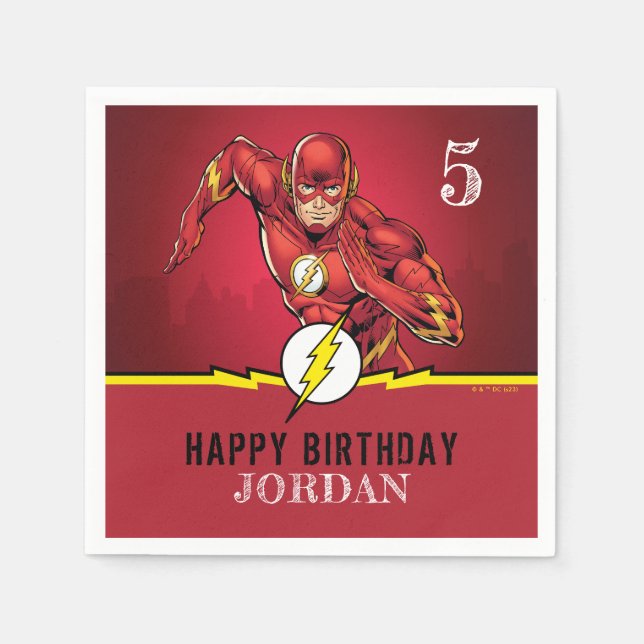 DC Comics | The Flash Birthday Napkins (Front)