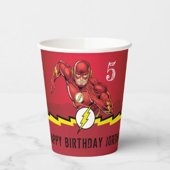 Dc Comics | The Flash Birthday Paper Cups by justiceleague at Zazzle