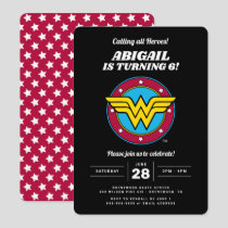 DC Comics | Wonder Woman Circle & Stars Birthday Invitation