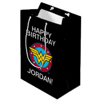 DC Comics | Wonder Woman Circle & Stars Logo Medium Gift Bag