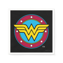 DC Comics | Wonder Woman Circle & Stars Logo Paper Napkins