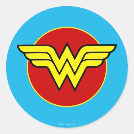 Dc Comics | Wonder Woman Logo | Happy Birthday Classic Round Sticker