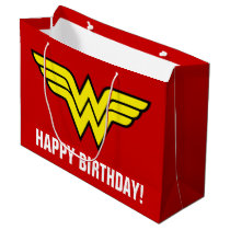 DC Comics | Wonder Woman Logo | Happy Birthday Large Gift Bag