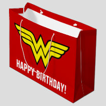 DC Comics | Wonder Woman Logo | Happy Birthday Large Gift Bag