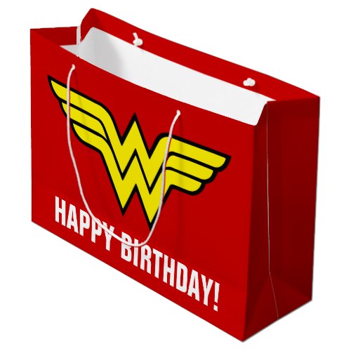 DC Comics  Wonder Woman Logo  Happy Birthday Large Gift Bag