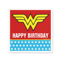 DC Comics | Wonder Woman Logo | Happy Birthday Napkins